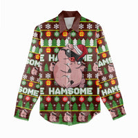 Hamsome Cute Pig Christmas Women Casual Shirt Xmas Holiday Patterns - Wonder Print Shop