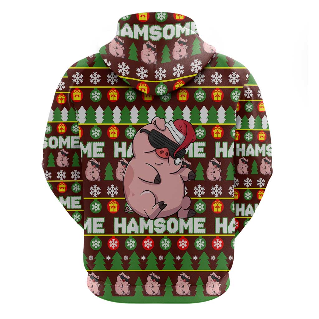 Hamsome Cute Pig Christmas Zip Hoodie Xmas Holiday Patterns - Wonder Print Shop