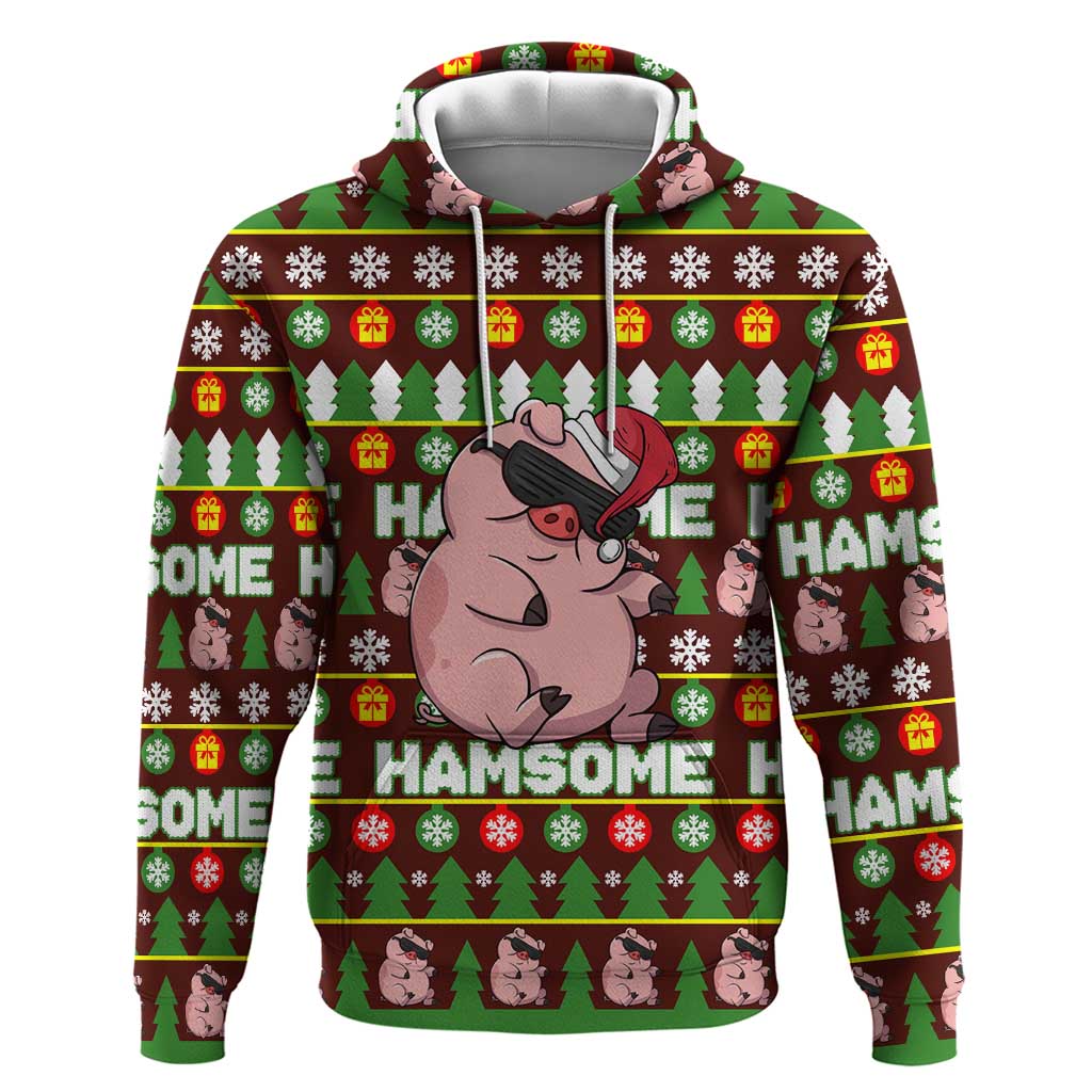 Hamsome Cute Pig Christmas Zip Hoodie Xmas Holiday Patterns - Wonder Print Shop