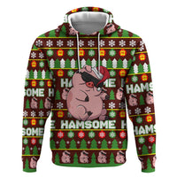 Hamsome Cute Pig Christmas Zip Hoodie Xmas Holiday Patterns - Wonder Print Shop
