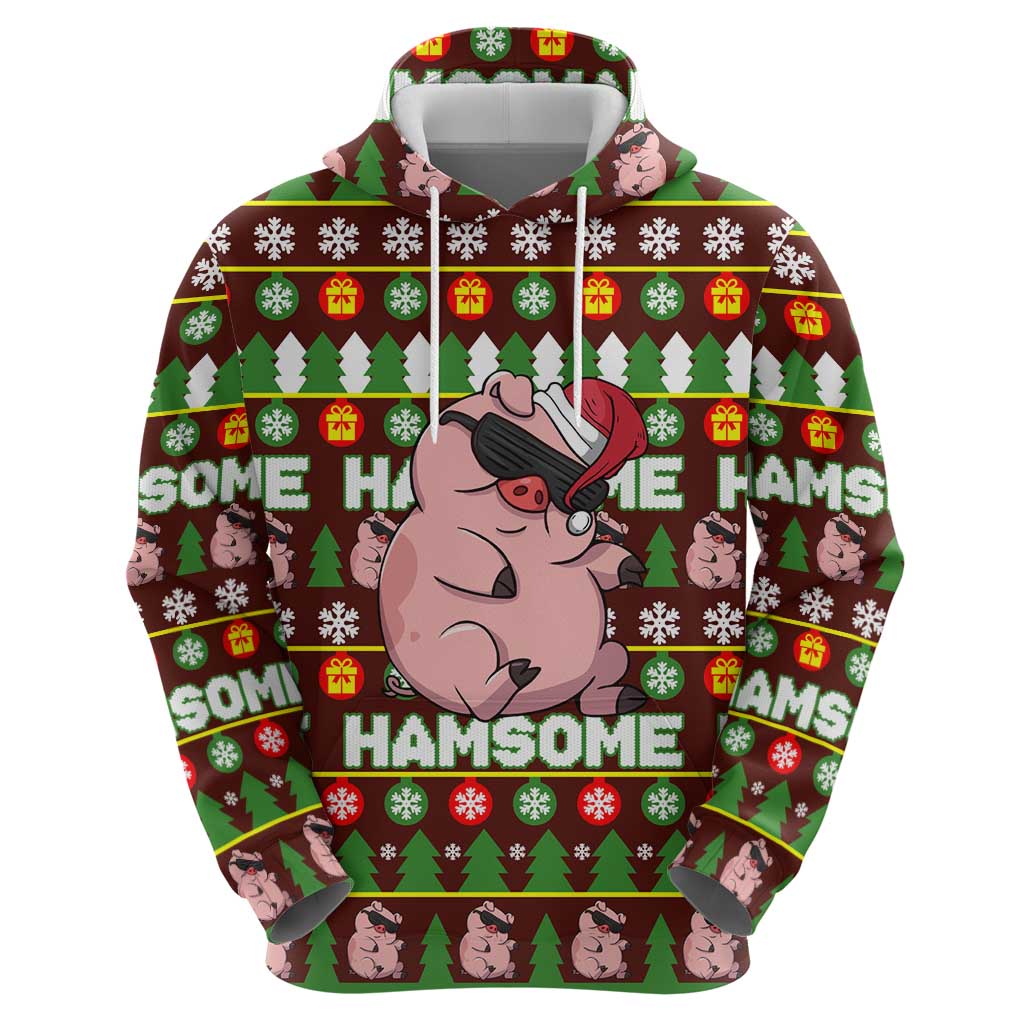 Hamsome Cute Pig Christmas Zip Hoodie Xmas Holiday Patterns - Wonder Print Shop