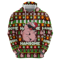 Hamsome Cute Pig Christmas Zip Hoodie Xmas Holiday Patterns - Wonder Print Shop