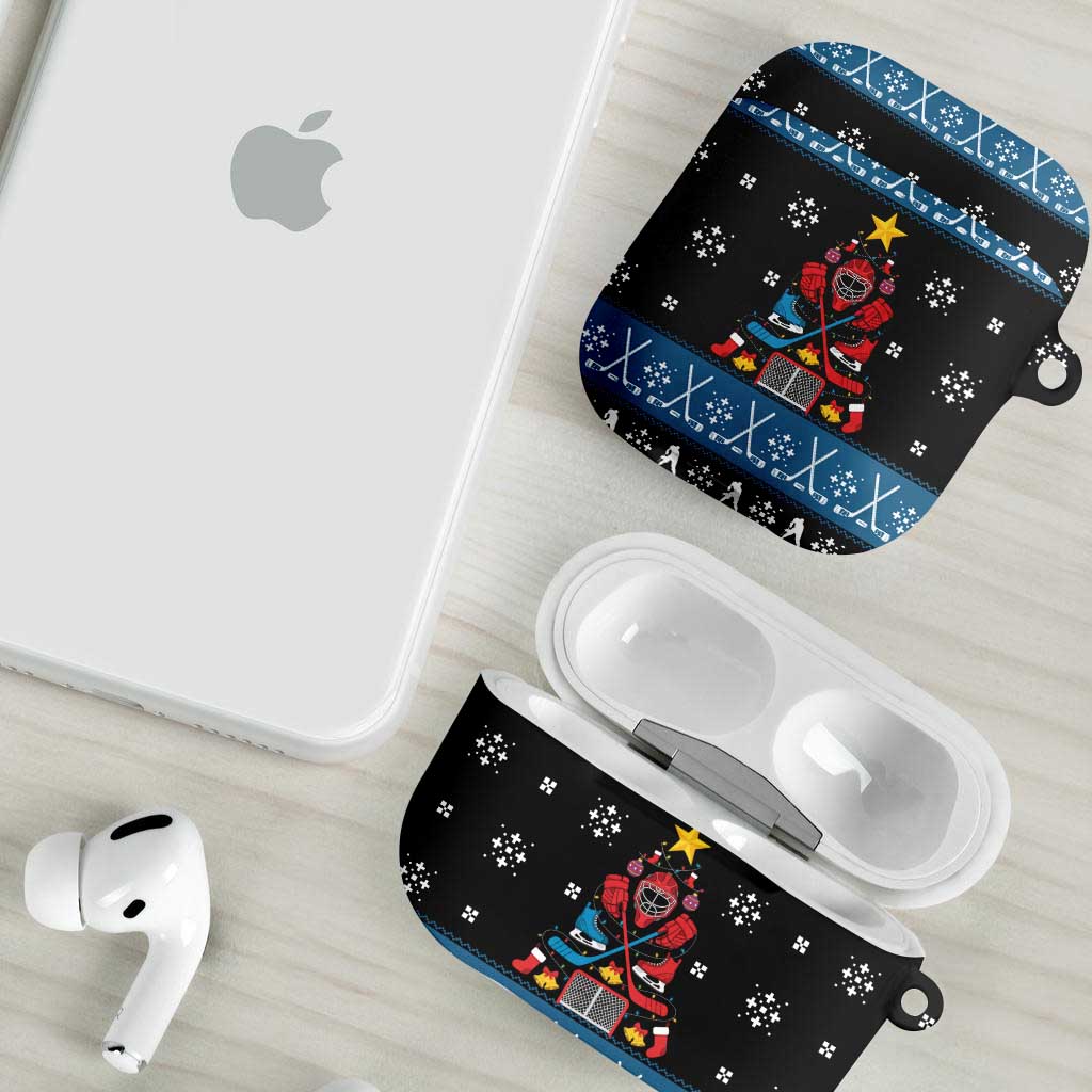Happy Hockeyday Christmas AirPods Case Xmas Holiday Patterns - Wonder Print Shop