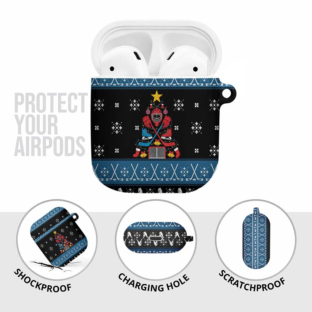 Happy Hockeyday Christmas AirPods Case Xmas Holiday Patterns - Wonder Print Shop