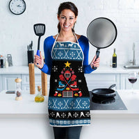 Happy Hockeyday Christmas Apron Xmas Holiday Patterns - Wonder Print Shop