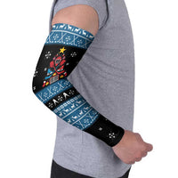 Happy Hockeyday Christmas Arm Sleeves Xmas Holiday Patterns - Wonder Print Shop