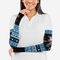 Happy Hockeyday Christmas Arm Sleeves Xmas Holiday Patterns - Wonder Print Shop