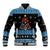 Happy Hockeyday Christmas Baseball Jacket Xmas Holiday Patterns - Wonder Print Shop
