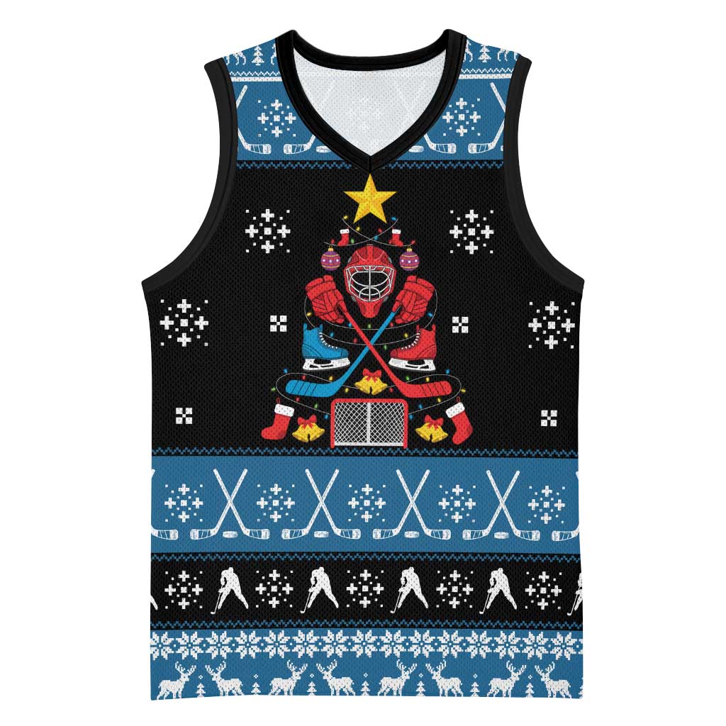 Happy Hockeyday Christmas Basketball Jersey Xmas Holiday Patterns - Wonder Print Shop