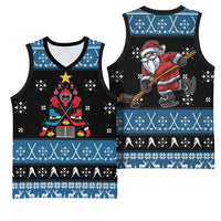 Happy Hockeyday Christmas Basketball Jersey Xmas Holiday Patterns - Wonder Print Shop