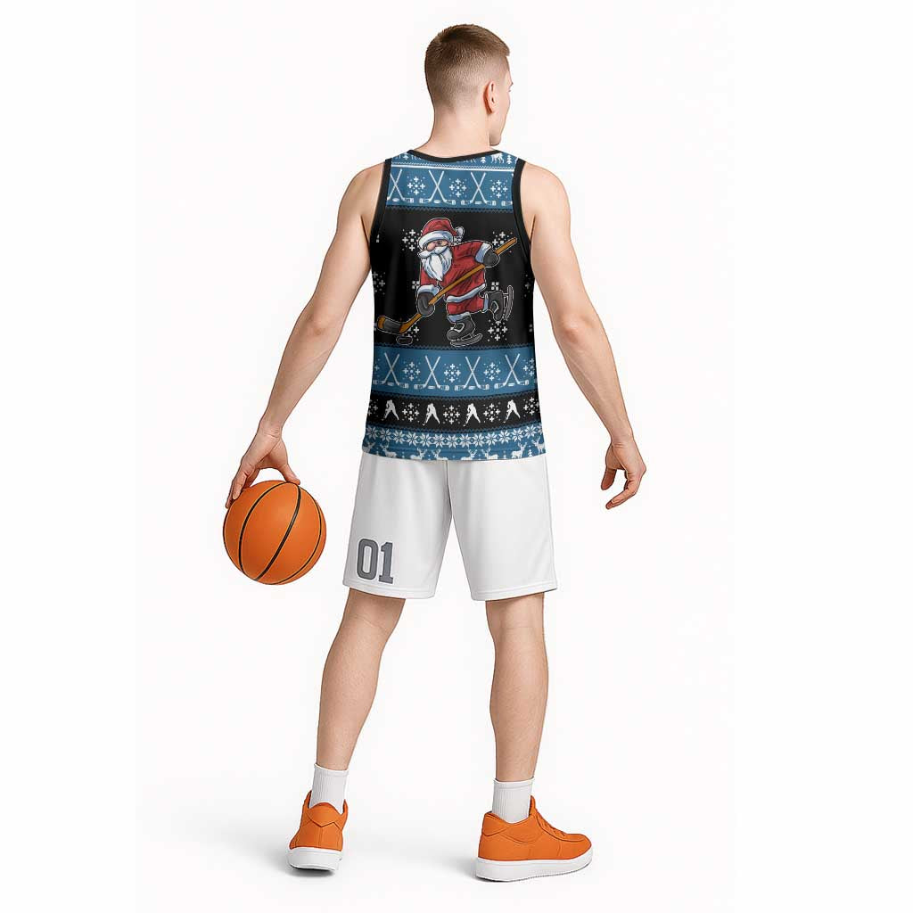 Happy Hockeyday Christmas Basketball Jersey Xmas Holiday Patterns - Wonder Print Shop