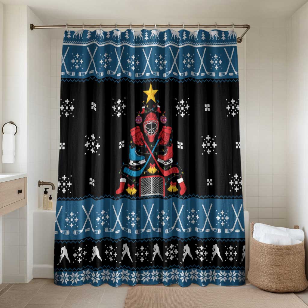 Happy Hockeyday Christmas Bathroom Set Xmas Holiday Patterns - Wonder Print Shop