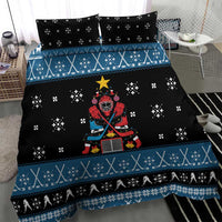 Happy Hockeyday Christmas Bedding Set Xmas Holiday Patterns - Wonder Print Shop