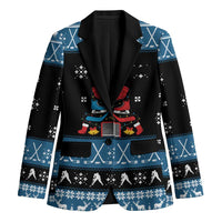 Happy Hockeyday Christmas Blazer Xmas Holiday Patterns - Wonder Print Shop