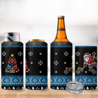Happy Hockeyday Christmas 4 in 1 Can Cooler Tumbler Xmas Holiday Patterns - Wonder Print Shop