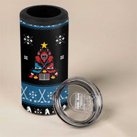 Happy Hockeyday Christmas 4 in 1 Can Cooler Tumbler Xmas Holiday Patterns - Wonder Print Shop