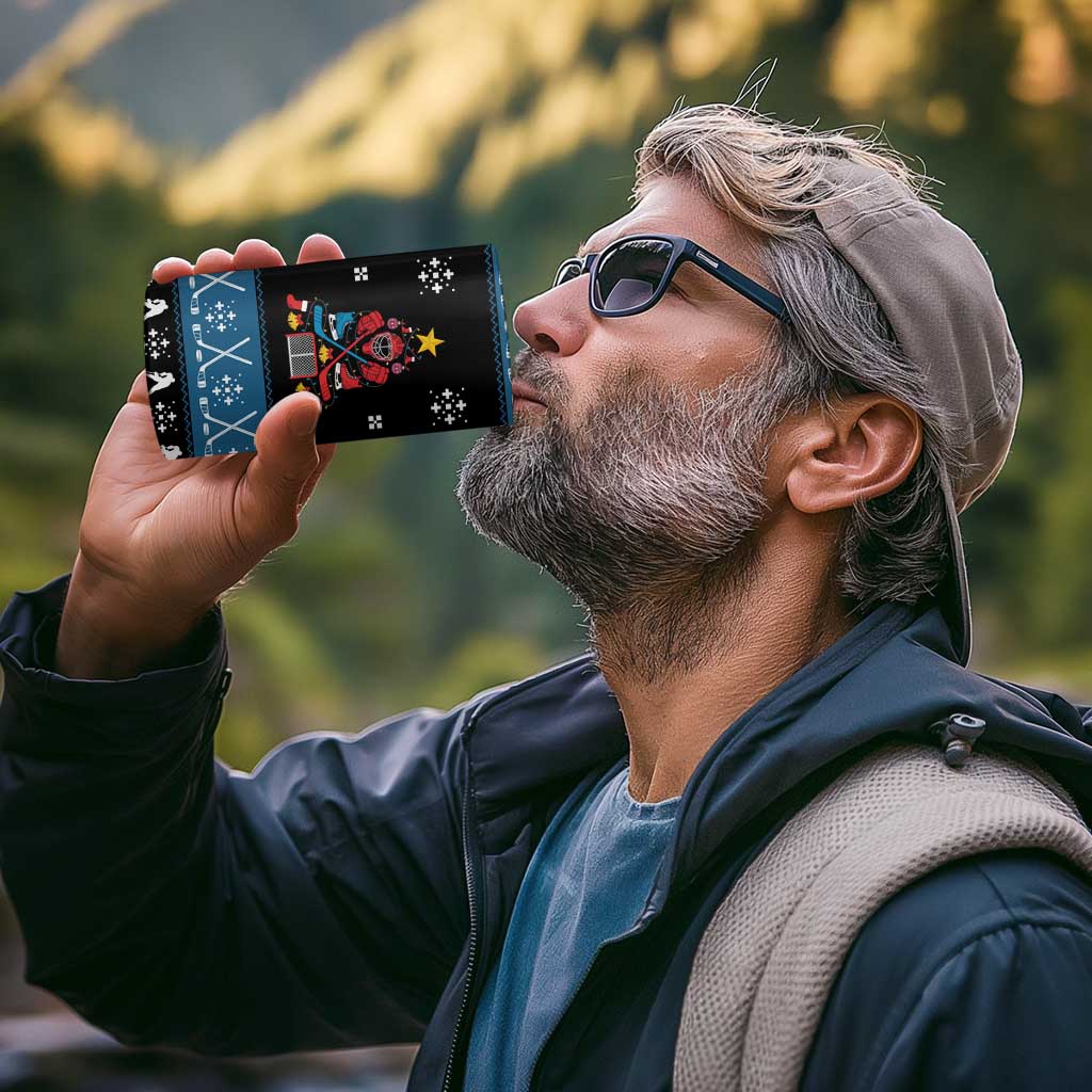 Happy Hockeyday Christmas 4 in 1 Can Cooler Tumbler Xmas Holiday Patterns - Wonder Print Shop