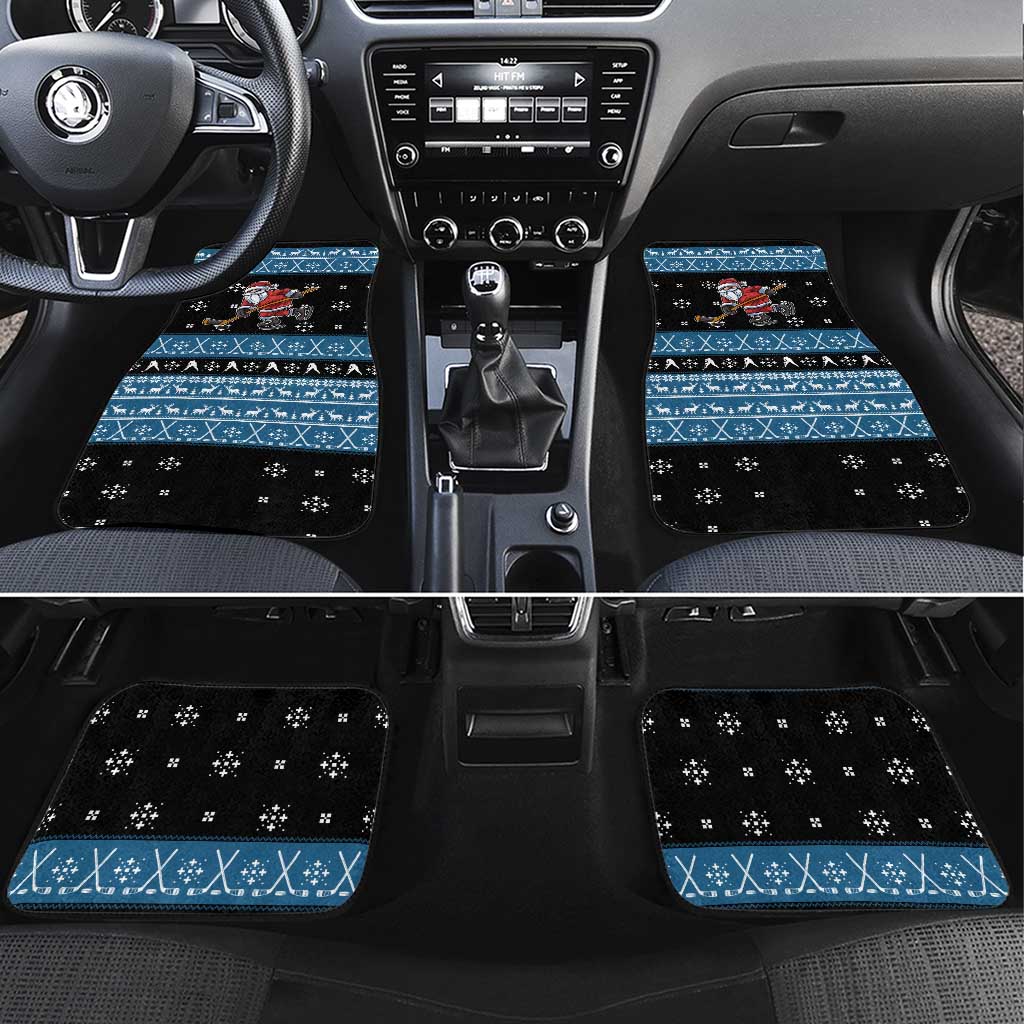 Happy Hockeyday Christmas Car Mats Xmas Holiday Patterns - Wonder Print Shop