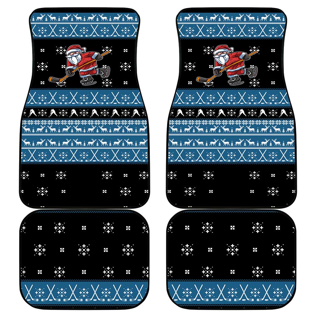 Happy Hockeyday Christmas Car Mats Xmas Holiday Patterns - Wonder Print Shop