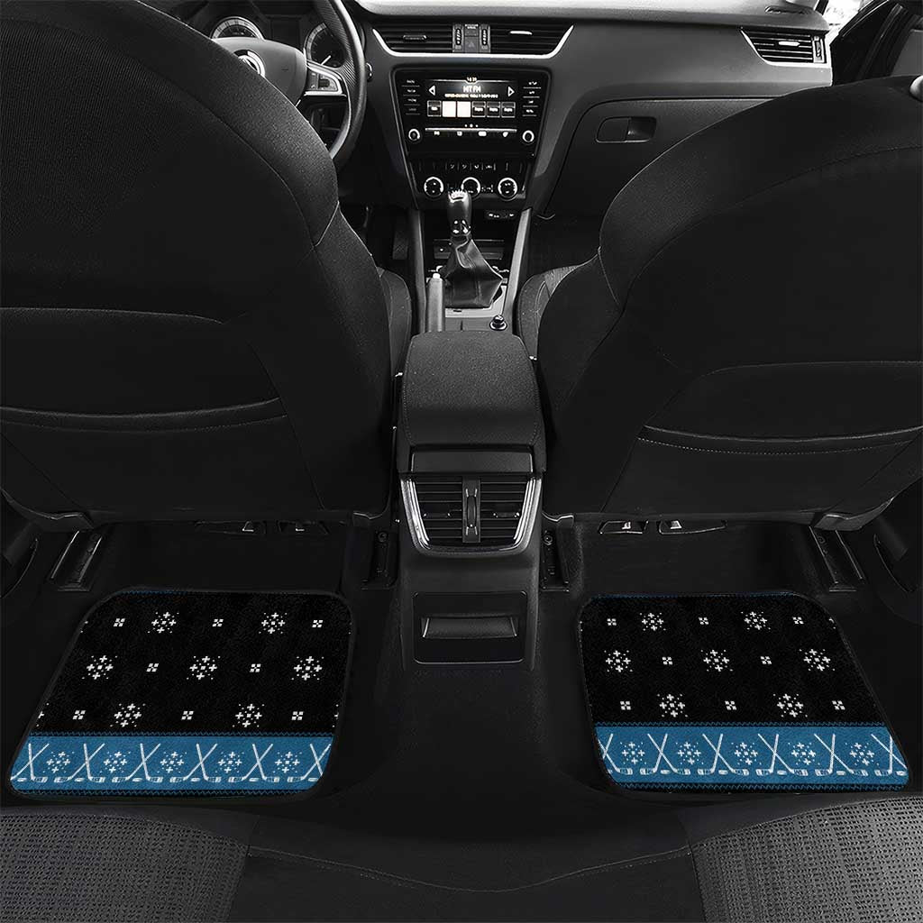 Happy Hockeyday Christmas Car Mats Xmas Holiday Patterns - Wonder Print Shop
