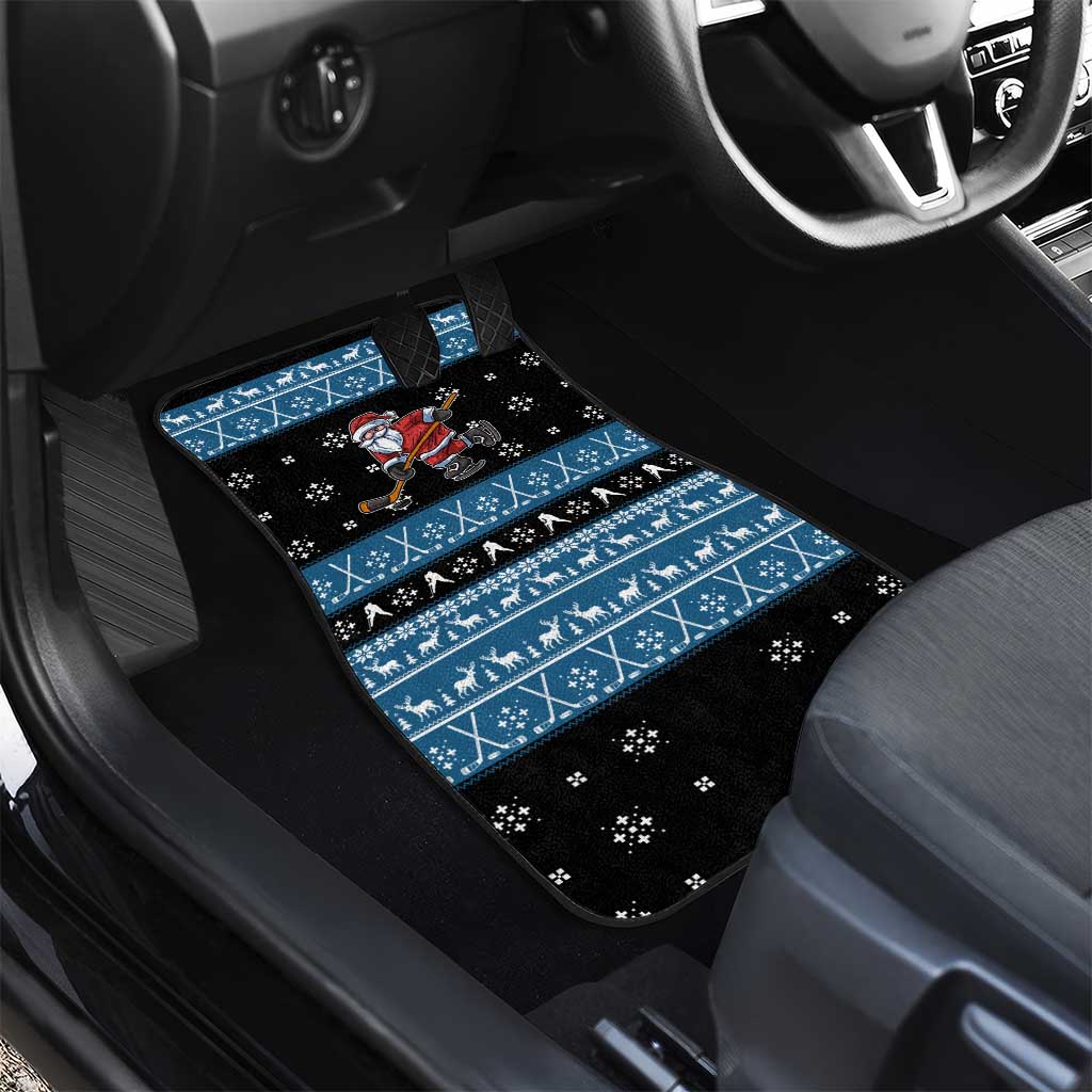 Happy Hockeyday Christmas Car Mats Xmas Holiday Patterns - Wonder Print Shop