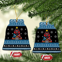 Happy Hockeyday Christmas Ceramic Ornament Xmas Holiday Patterns - Wonder Print Shop