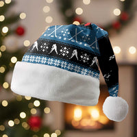 Happy Hockeyday Christmas Santa Hat Xmas Holiday Patterns - Wonder Print Shop