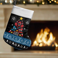 Happy Hockeyday Christmas Stocking Xmas Holiday Patterns - Wonder Print Shop