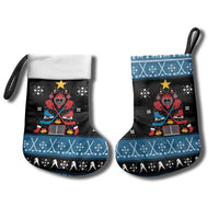 Happy Hockeyday Christmas Stocking Xmas Holiday Patterns - Wonder Print Shop