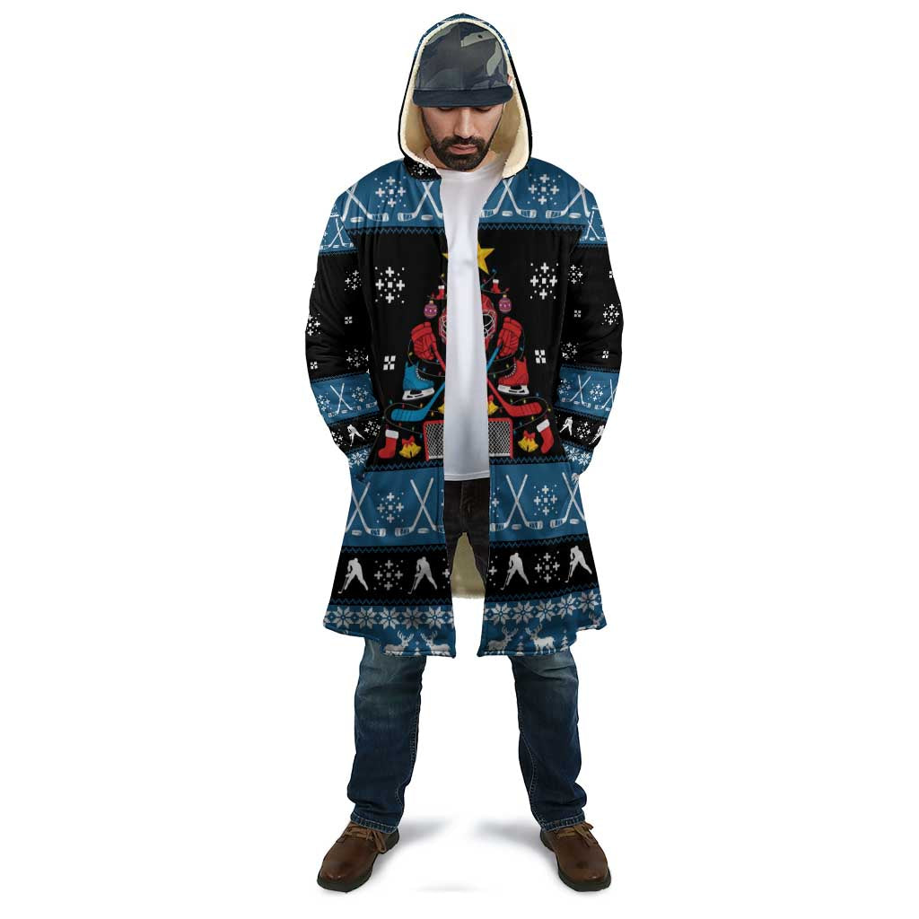 Happy Hockeyday Christmas Cloak Xmas Holiday Patterns - Wonder Print Shop