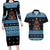 Happy Hockeyday Christmas Couples Matching Long Sleeve Bodycon Dress and Hawaiian Shirt Xmas Holiday Patterns - Wonder Print Shop