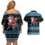 Happy Hockeyday Christmas Couples Matching Off Shoulder Short Dress and Hawaiian Shirt Xmas Holiday Patterns - Wonder Print Shop
