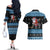 Happy Hockeyday Christmas Couples Matching Off The Shoulder Long Sleeve Dress and Hawaiian Shirt Xmas Holiday Patterns - Wonder Print Shop