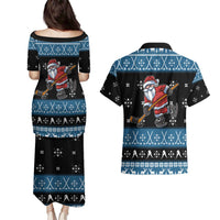Happy Hockeyday Christmas Couples Matching Puletasi and Hawaiian Shirt Xmas Holiday Patterns - Wonder Print Shop