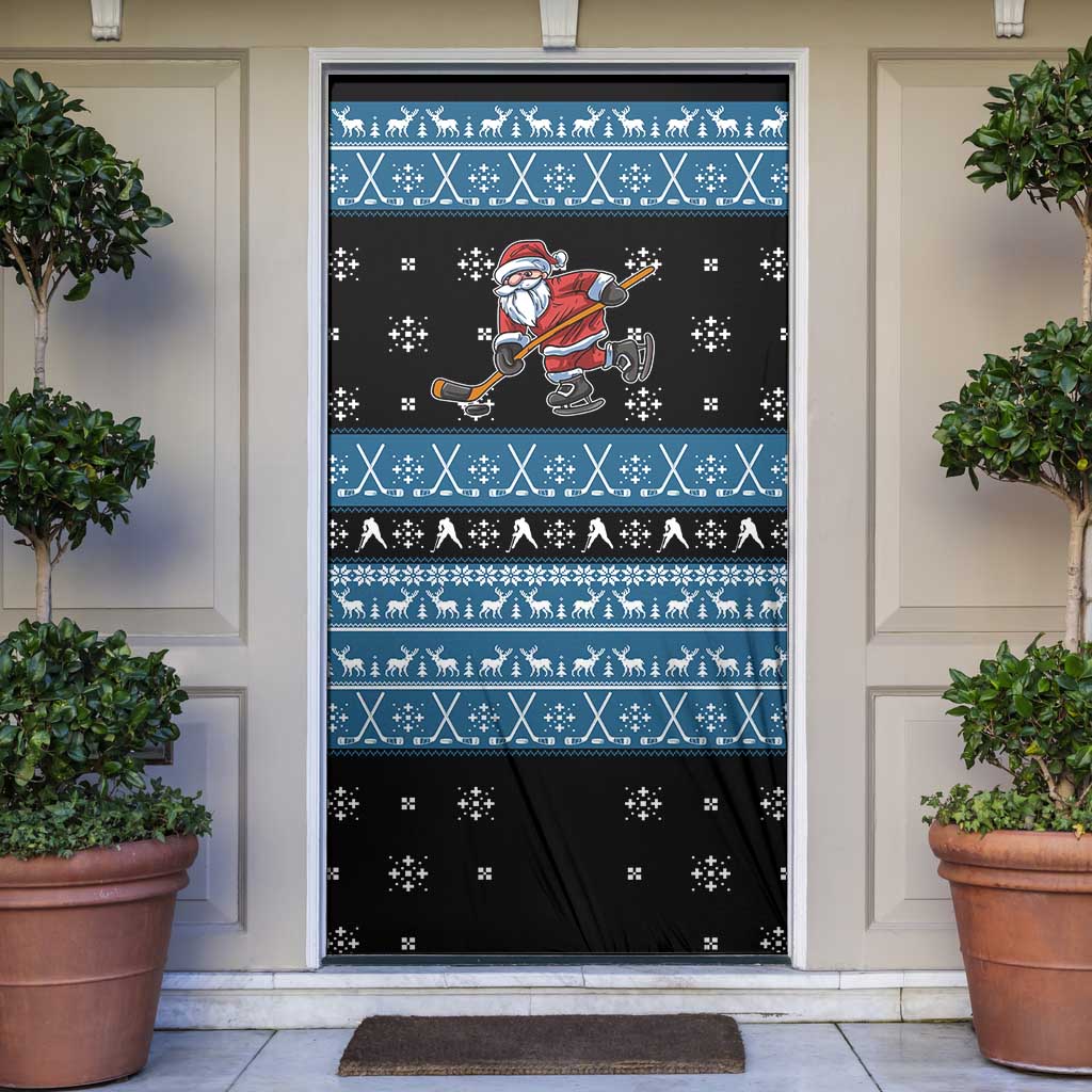 Happy Hockeyday Christmas Door Cover Xmas Holiday Patterns - Wonder Print Shop