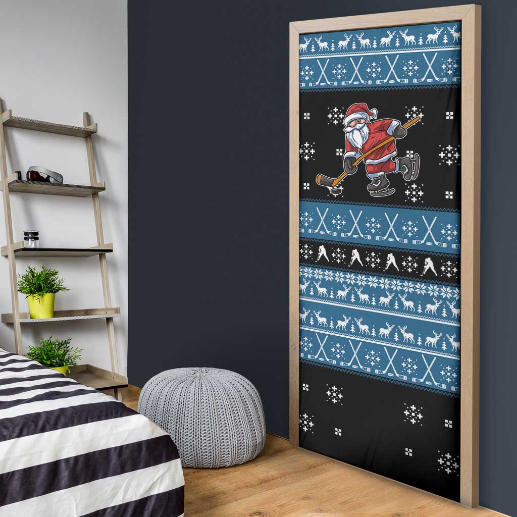 Happy Hockeyday Christmas Door Cover Xmas Holiday Patterns - Wonder Print Shop