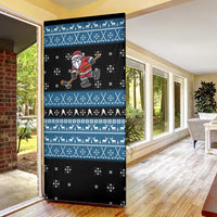 Happy Hockeyday Christmas Door Cover Xmas Holiday Patterns - Wonder Print Shop
