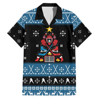Happy Hockeyday Christmas Family Matching Mermaid Dress and Hawaiian Shirt Xmas Holiday Patterns - Wonder Print Shop