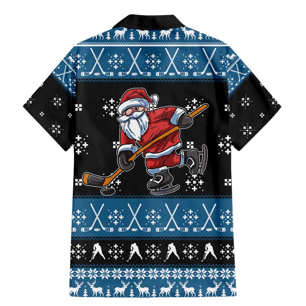 Happy Hockeyday Christmas Family Matching Mermaid Dress and Hawaiian Shirt Xmas Holiday Patterns - Wonder Print Shop