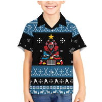 Happy Hockeyday Christmas Family Matching Mermaid Dress and Hawaiian Shirt Xmas Holiday Patterns - Wonder Print Shop