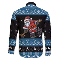 Happy Hockeyday Christmas Family Matching Off The Shoulder Long Sleeve Dress and Hawaiian Shirt Xmas Holiday Patterns - Wonder Print Shop