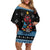 Happy Hockeyday Christmas Family Matching Off Shoulder Short Dress and Hawaiian Shirt Xmas Holiday Patterns - Wonder Print Shop