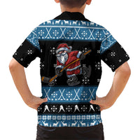 Happy Hockeyday Christmas Family Matching Short Sleeve Bodycon Dress and Hawaiian Shirt Xmas Holiday Patterns - Wonder Print Shop