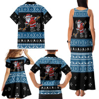 Happy Hockeyday Christmas Family Matching Tank Maxi Dress and Hawaiian Shirt Xmas Holiday Patterns - Wonder Print Shop