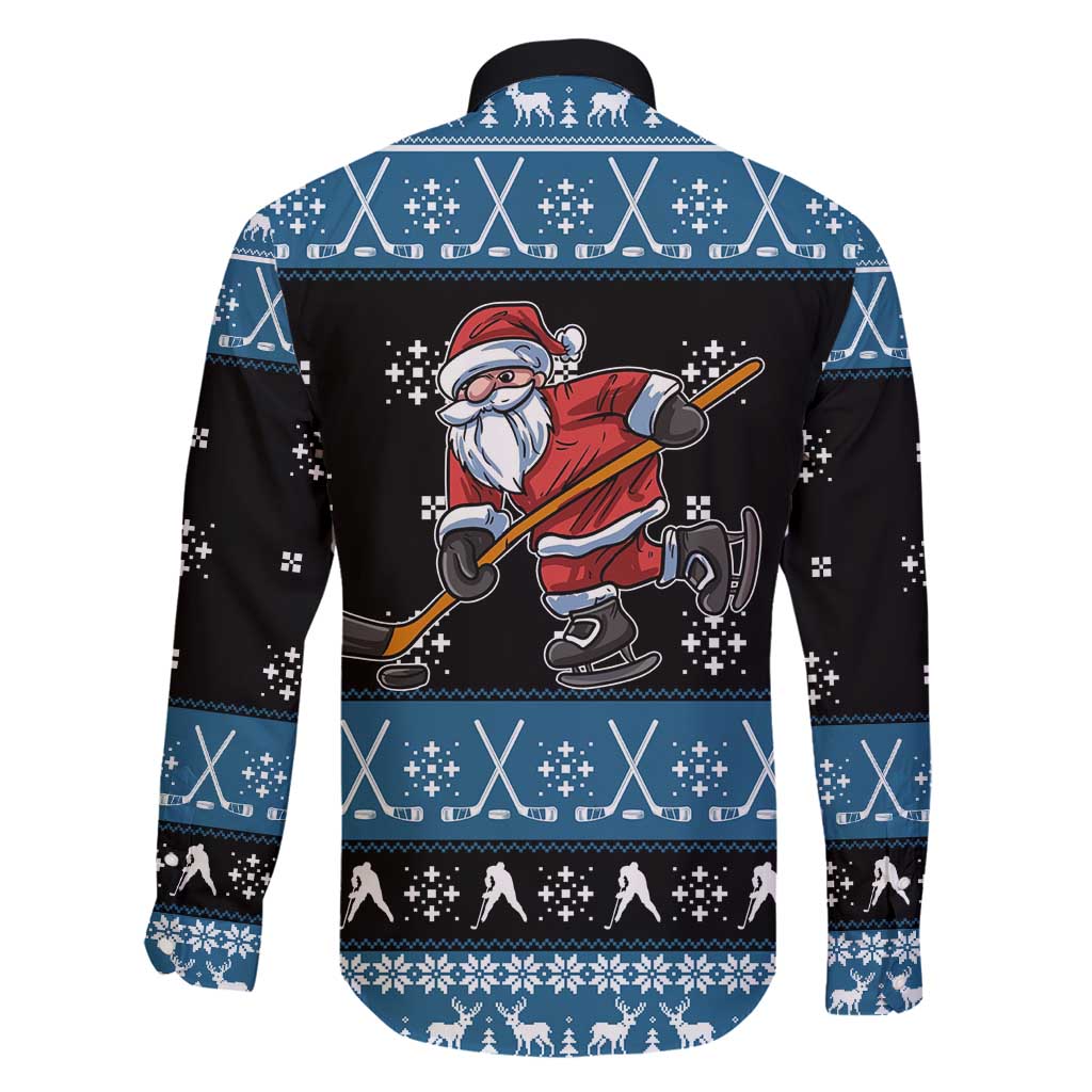 Happy Hockeyday Christmas Family Matching Tank Maxi Dress and Hawaiian Shirt Xmas Holiday Patterns - Wonder Print Shop