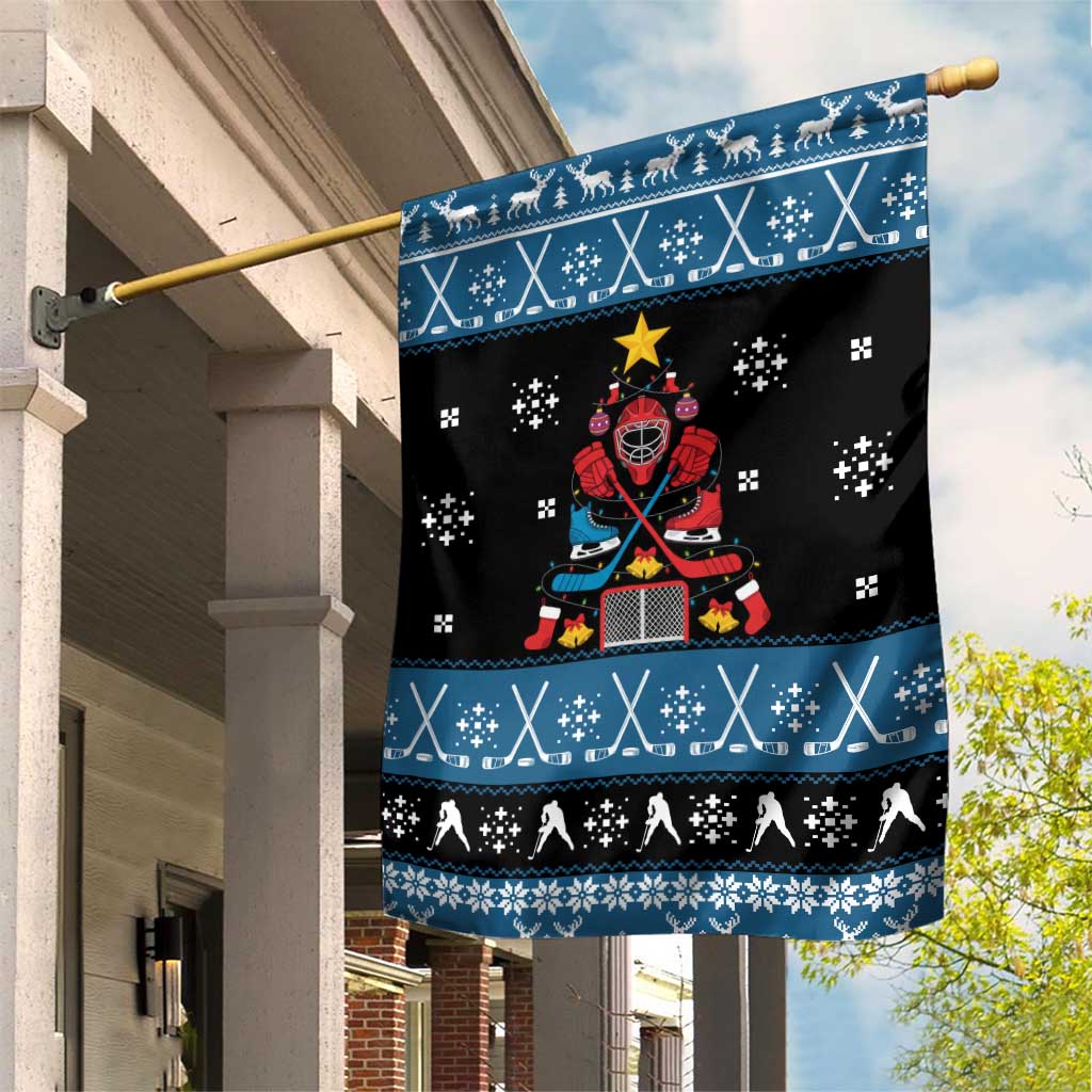 Happy Hockeyday Christmas Garden Flag Xmas Holiday Patterns - Wonder Print Shop
