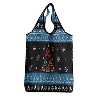 Happy Hockeyday Christmas Grocery Bag Xmas Holiday Patterns - Wonder Print Shop