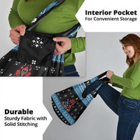 Happy Hockeyday Christmas Grocery Bag Xmas Holiday Patterns - Wonder Print Shop