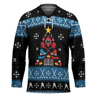 Happy Hockeyday Christmas Hockey Jersey Xmas Holiday Patterns - Wonder Print Shop