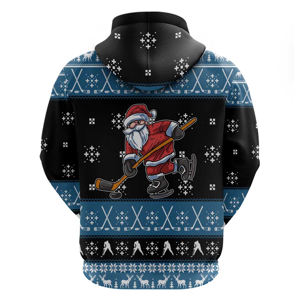 Happy Hockeyday Christmas Hoodie Xmas Holiday Patterns - Wonder Print Shop